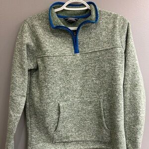 Lands' End Green Pullover with Blue Trim
